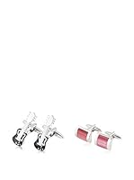 SILVIO SILVANI Dos Pares Gemelos Fantasía De Guitarra Eléctrica Negra Y Clásicos Con Piedra Rosa Negro / Rosa