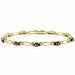 Vermeil (24k Gold over Sterling Silver) Genuine Diamond Accent and Garnet Tennis Bracelet