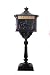 Floor Standing 43 inch Post Mail Letter Box Black