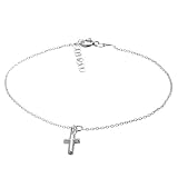 Sterling Silver Anklet w/ Cross Charm