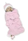Kaloo Swaddling Blanket & Hat - Barely Pink