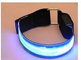 AISON LED High Visibility Flashing Safety Armband Cycling Jogging Walking Reflective LED Armband Blue