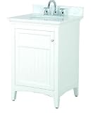 Pegasus PEGFH-9081-24GW Carrabelle 24 Wide Vanity Cabinet Only, Glacier White