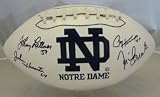 Notre Dame Fighting Irish Autographed Heisman Football w/Lattner, Hornung, Huarte & Brown