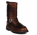 Men's Georgia 10" Waterproof Leather Side Zip Moc-Toe Wellington Work Boots