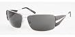 PRADA SPR55HS 7JS1A1 SILVER BLACK SAFFIANO GRAY METAL SUNGLASSES