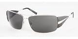 PRADA SPR55HS 7JS1A1 SILVER BLACK SAFFIANO GRAY METAL SUNGLASSES by Luxottica