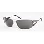PRADA SPR55HS 7JS1A1 SILVER BLACK SAFFIANO GRAY METAL SUNGLASSES