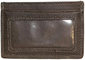 Willow Brook Leather Mens Coachhide Black ID Card Case Wallet