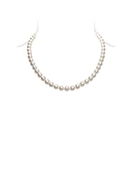 18" AAA Akoya Cultured Pearl Necklace 7.5x8mm with 14K White Gold Clasp