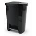Mistral 8 Gallon Polypropylene Rectangular Step Can with Removable Liner in Black