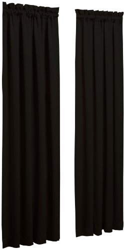 S. Lichtenberg and Co. Madison 54 by 84-Inch Curtain Panel, Black