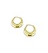 Solid 14k Yellow Gold Round Small Puffy Hoop Solid 14k Yellow Gold Round Small Puffy Hoop