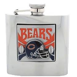 Chicago Bears Steel Hip Beverage Flask - NFL Football Fan Shop Sports Team Merchandise