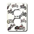 Light Switch Cover Picturing Picturing Harley-Davidson Motorcycles - 2 plug outlet cover