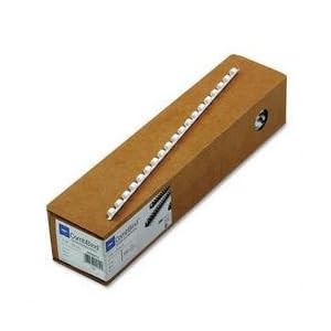 GBC(R) CombBind 19-Ring Plastic Binding Combs, 1 4in., 25-Sheet Capacity, White, Box Of... by Quartet