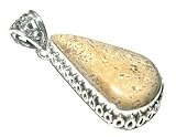Picture Jasper and Sterling Silver Teardrop Pendant