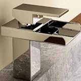 Single Handle Waterfall Bathroom Vanity Sink Faucet, Chrome