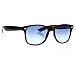 Vintage Retro Sunglasses Color Lens Gradient Classic Retro (Black, Blue)