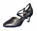 Kristen 2.5" Black Leather Ballroom Dance Shoes by FeatherLite