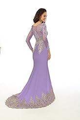 Satin/Spandex  Floor Length Long Sleeves Evening Dress/Bridesmaid Dress/Prom Dress  With Rhinestones