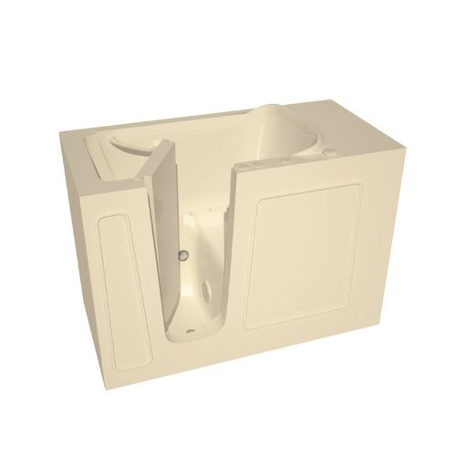 MediTub MT2653LBA Compact 26 by 53 by 38Inch Air Jetted Walk In Bathtub Spa Left Side Door