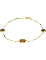 Genuine Quartz Bracelet in 14k Yellow Gold