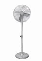 16" Chrome Portable 3 Speed Oscillating Height Adjustable Pedestal Fan