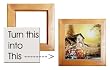 Blank Ceramic Tiles 4.25" x 4.25" SQUARE with Wood Pecan Frames/Trivet - For Sublimation Heat Transfer