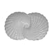 NAUTICAL SHELL 2 SECTIONAL PLATE - 2 SECTIONAL PORCELAIN PLATE, NAUTICAL SHELL COLLECTION