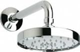 Whitehaus Round Shower Head w/ Rubber Nozzles & Arm WHUS579BN Brushed Nickel-pvd