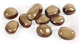 IMAX 11112-12 Ceramic Tumbled River Decorative Stones, Set of 12