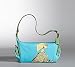 Coach Bonnie Applique Top Handle Pouch Handbag Bag Blue Green