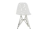 Baxton Studio Urbana Accent Chair, Clear, Set of 2