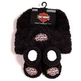 Harley Baby Hat and Bootie Set (Black) - Available in Various Sizes