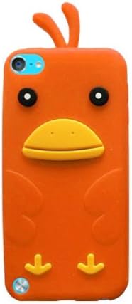 iPod Touch 6 Case, HHI Silicone Skin Case for iPod Touch 6th and 5th Generation - Orange Funky Duck (Compatible with iPod Touch 2012, 2013, 2014 and 2015 Version)