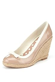 Front Bow Espadrille Wedge Shoes