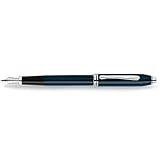 Cross Townsend Lacquer Quartz Fountain Pen - Blue/Rhodium, Fine Nib 696-1FR