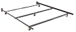 Adjustable Full/Queen Sturdy Metal Bed Frame w/ Rug Rollers By Fashion Bed Group