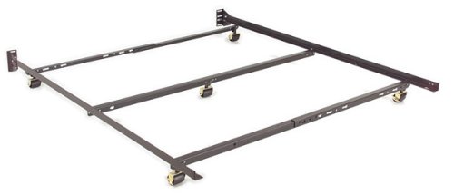 Adjustable Full/Queen Sturdy Metal Bed Frame w/ Rug Rollers By Fashion Bed Group