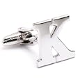 Letter K Initial Cufflinks Cuff Links Silver new