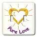 Lee Hiller Designs Embroidery Prints Love Hearts - Love Hearts Pure Love Heart - Light Switch Covers - double toggle switch