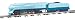 Williams by Bachmann Trains - Santa Fe Blue Goose Locomotive