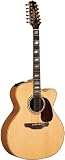 Takamine TF250SMC-12 Jumbo Cutaway 12-String Acoustic-Electric Guitar, Gloss Natural