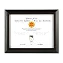 DAX Solid Wood Award/Certificate Frame, 8.5 x 11 Inches, Black with Walnut Trim (N19881BT)