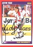 Kevin Todd, New Jersey Devils, 1991 Score Top Prospect Autographed Card