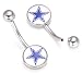 Dallas Cowboys belly button ring Internally Threaded