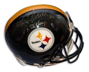 Rocky Bleier Signed Steelers Full Size Authentic Helmet - 4x SB Champs