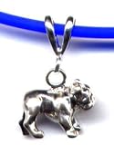 18 Blue Bulldog Necklace Sterling Silver Jewelry Gift Boxed