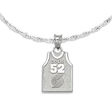 Portland Trail Blazers NBA Sterling Silver Pendant With Chain